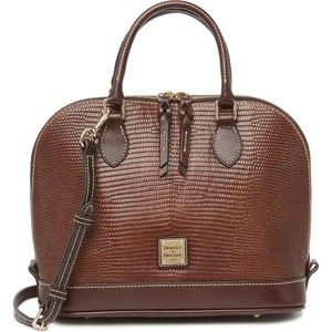 DOONEY & BOURKE ZIP LEATHER SATCHEL